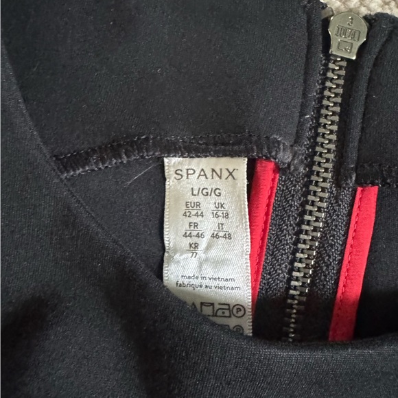 SPANX The Perfect Fitted black midi dress Sleeveless Premium Ponte Sheath large - Picture 5 of 15